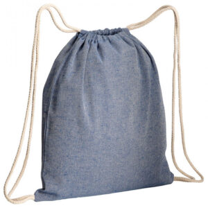 Zainetto cotone melange blu